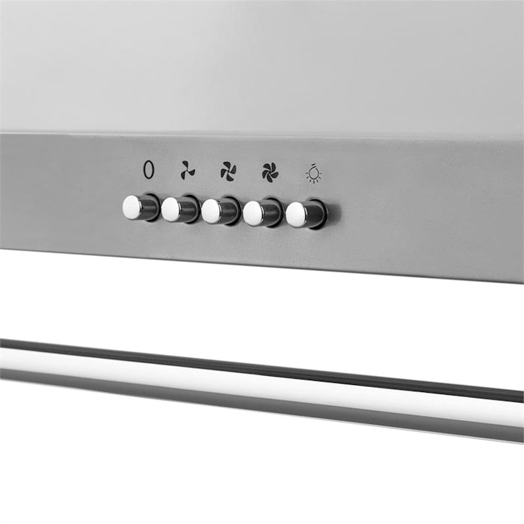 Montblanc 60 Campana extractora 610 m³/h 165W 2x1,5W LED Barra Gris Plateado