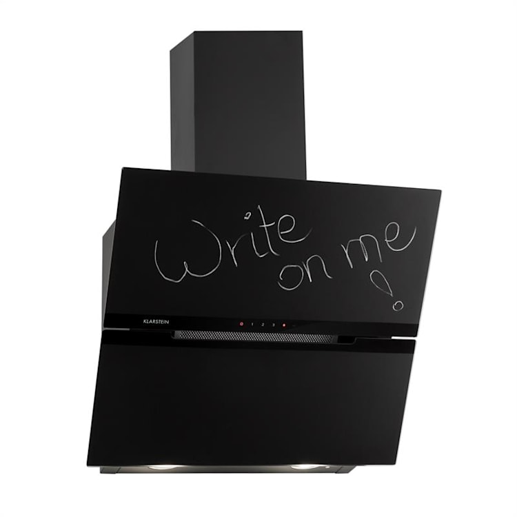 Sancta Clara 60 Exaustor de Cozinha 60 cm 620m³/h Quadro-Negro Vidro Preto