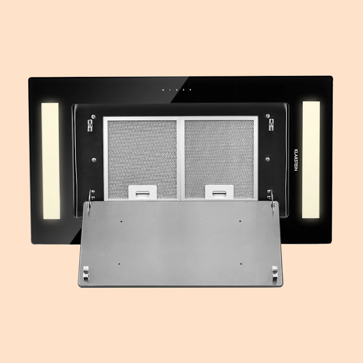 Remy ceiling hood 90 cm 619 m³/h 230W 3 levels remote control Without replacement filter | Black