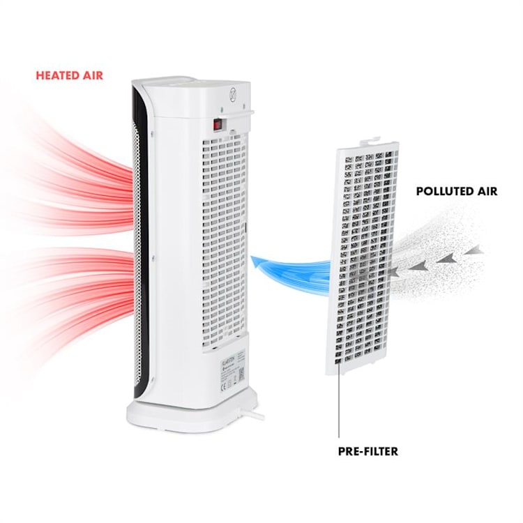 Chaval grijalica, 2000 W, termostat, timer, daljinski upravljač, bijela boja