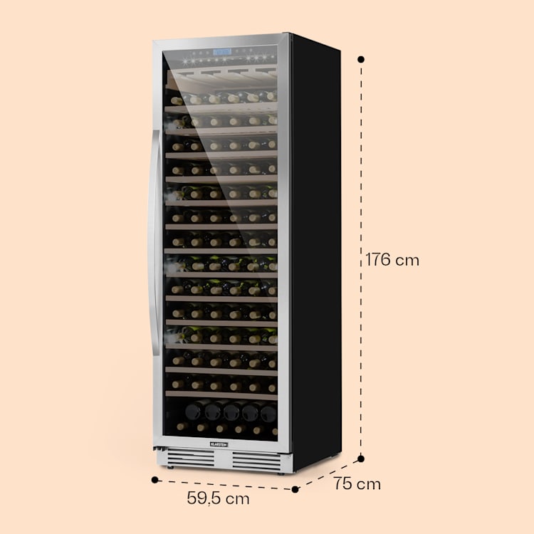 Vinovilla Grande 165 Built-in Uno Weinkühlschrank 425l 165Fl. Glastür 425 Ltr | 1 Kühlzone