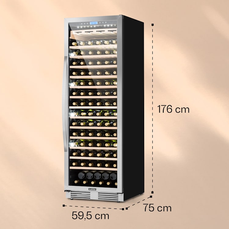 Vinovilla Grande 165 Built-in Uno Weinkühlschrank 425l 165Fl. 3-Farben Glastür 425 Ltr | 1 Kühlzone