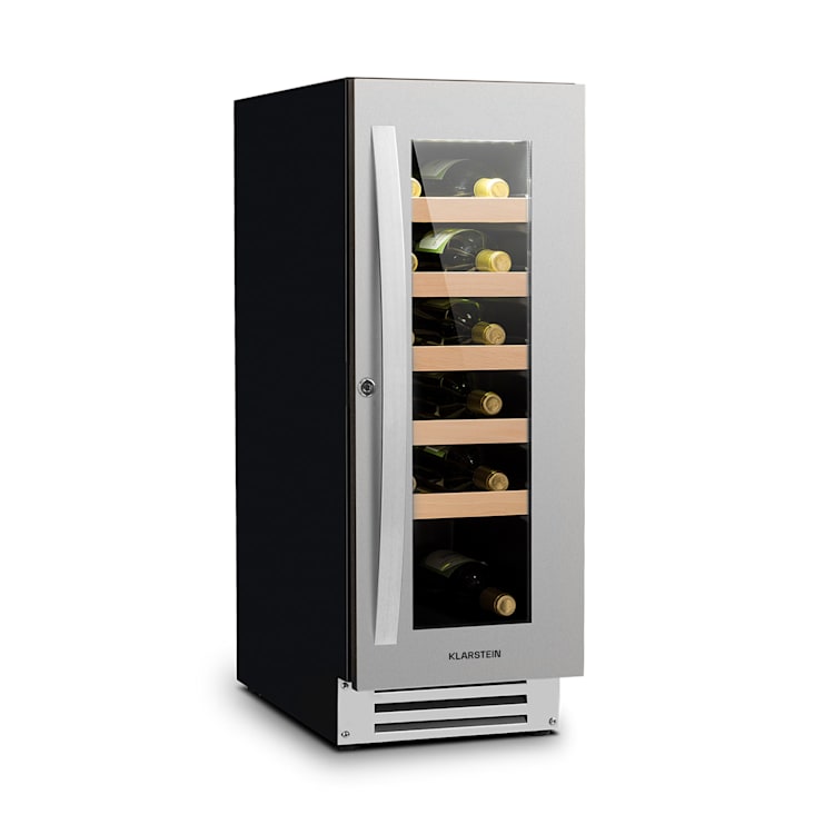 Vinovilla Smart Weinkühlschrank 50l / 20 Flaschen Glastür Edelstahl 50 liter / 20 Flaschen | Edelstahl