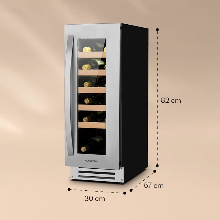 Vinovilla Smart, vinotéka, chladnička, 50 l/20 fliaš, sklené dvierka, nerezová oceľ 20_bottles | 1 chladiaca zóna | Nehrdzavejúca oceľ