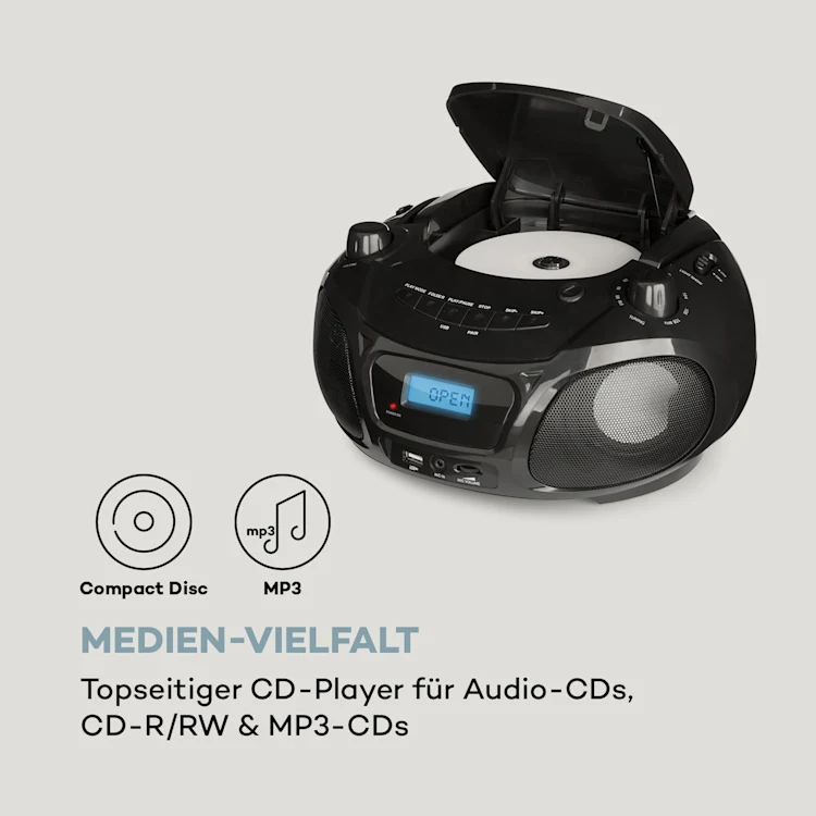 Roadie Sing CD Boombox UKW-Radio Lichtshow CD-Player Mikrofon 