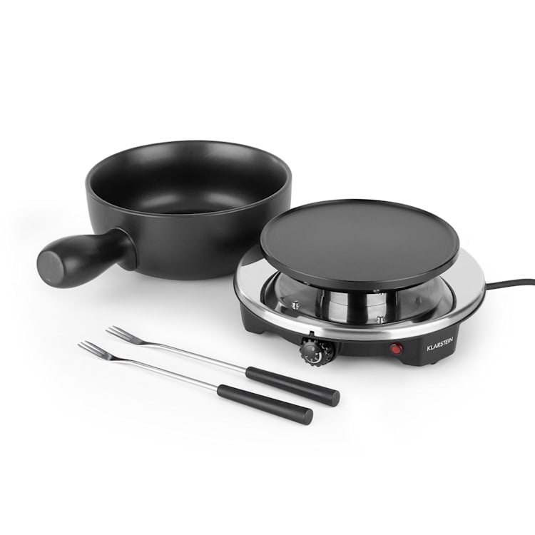 Sirloin raclette met fondue keramische pan 1200W zwart
