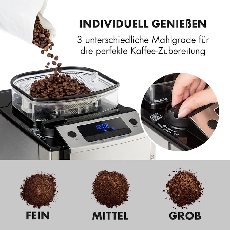 Aromatica X Kaffeemaschine Mahlwerk Glaskanne Aroma+ Edelstahl
