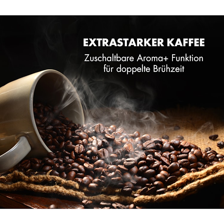 Aromatica X Kaffeemaschine Mahlwerk Glaskanne Aroma+ Edelstahl