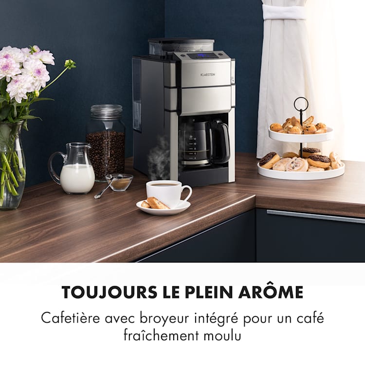 Aromatica X koffienachine, glazen kan aroma + roestvrij staal