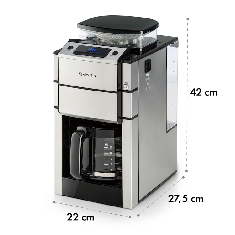 Aromatica X Kaffeemaschine Mahlwerk Glaskanne Aroma+ Edelstahl