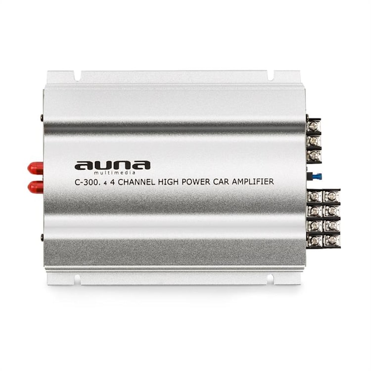 C300.4 4-kanaals-auto-eindversterker 4 x 200W PMPO 100W RMS zilver