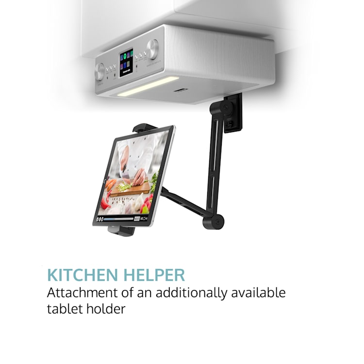 Connect Soundchef keuken-onderbouwradio internet DAB+ UKW 2x3" boxen wit Zonder tablethouder | Wit