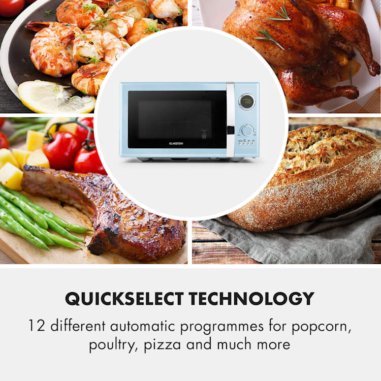 Fine Dinesty 2-in-1 magnetron: 23L 800W / grill: 1000W blauw Aqua