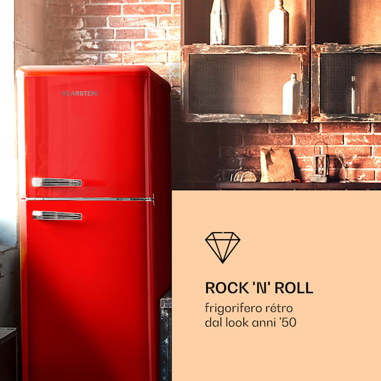 Audrey Retro Frigorifero combinato con congelatore 194 / 56 litri Rosso