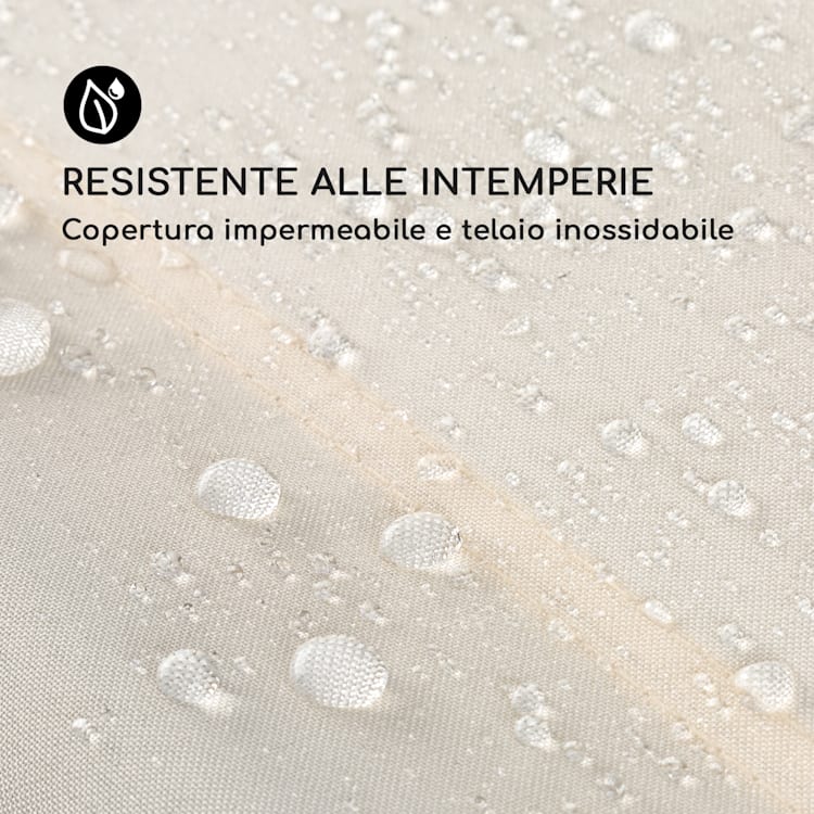 Divano a Dondolo Big Easy Argentato, Resistente alle Intemperie 350 kg max. Protezione UV Nero / Argento metallizzato