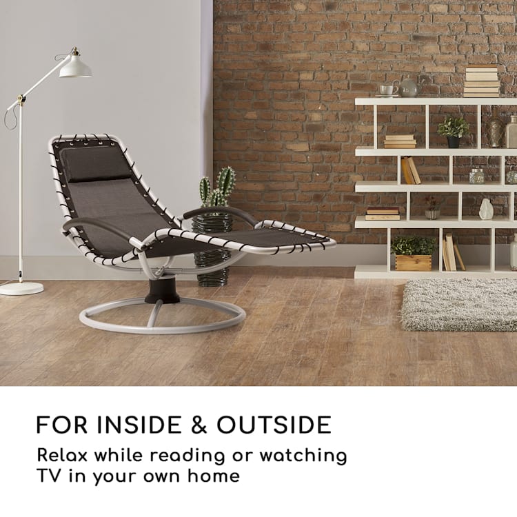 The Chiller, scaun balansoar, 77 x 85 x 173 cm, 360 Comfort, ComfortMesh, negru Negru