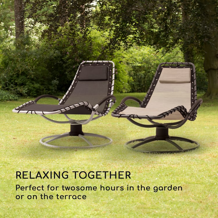 The Chiller, scaun balansoar, 77 x 85 x 173 cm, 360 Comfort, ComfortMesh, negru Negru