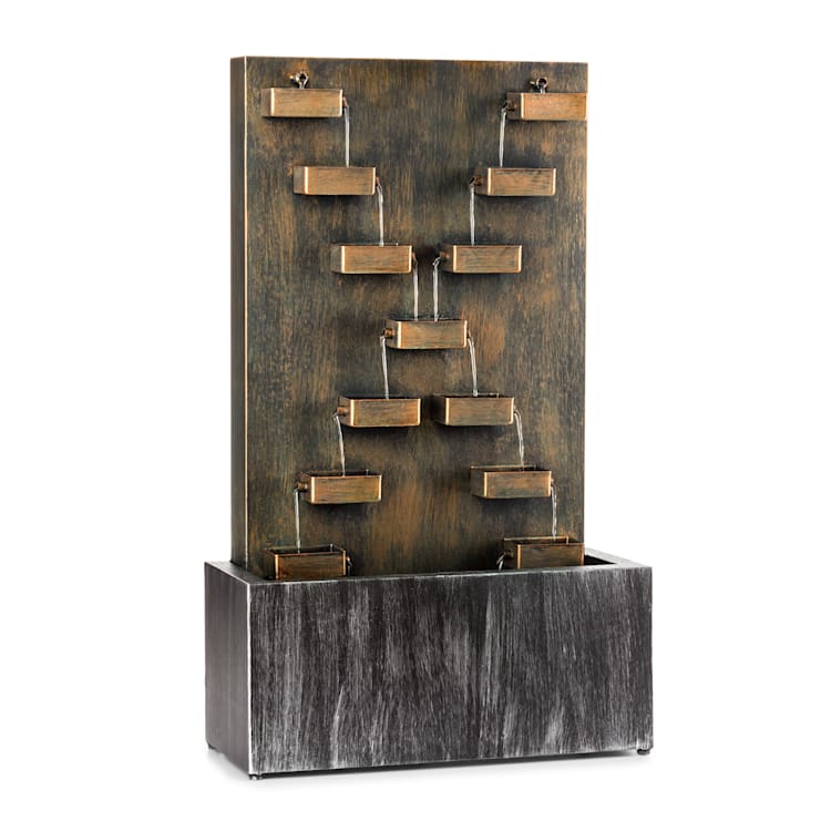 River Crossing, făntănă de grădină, mediu interior/exterior, pompă de 6 W, cablu de 10 m, metal zincat