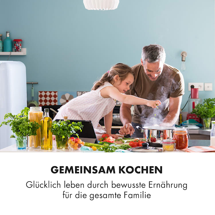 Virtuosa Slide Einbaukochfeld 4 Zonen 6600W Glaskeramik Edelstahl