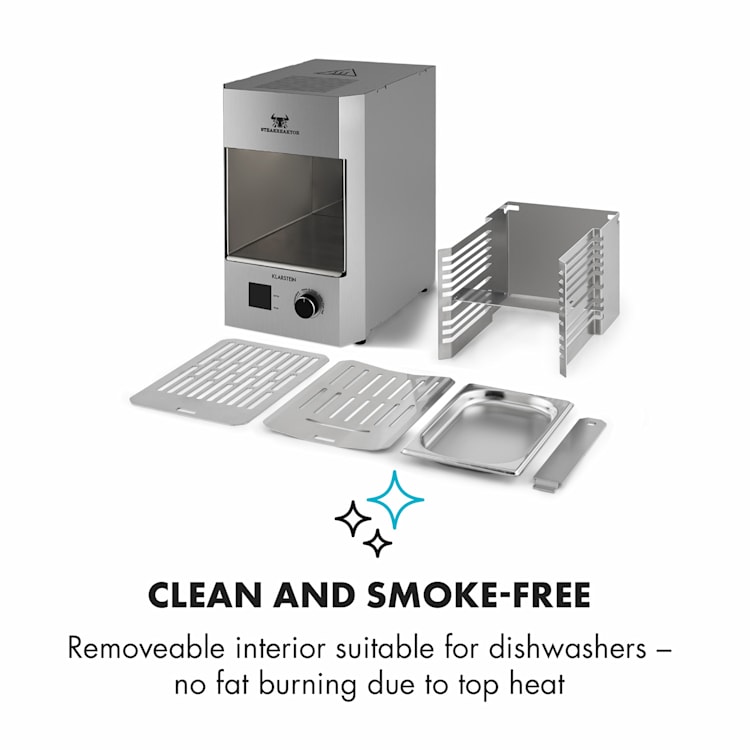Steakreaktor 2.0 - ruostumatonta terästä - sisägrilli 1600 W 850 °C Ruostumaton Teräs