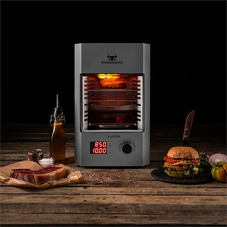 Steakreaktor 2.0 - ruostumatonta terästä - sisägrilli 1600 W 850 °C Ruostumaton Teräs