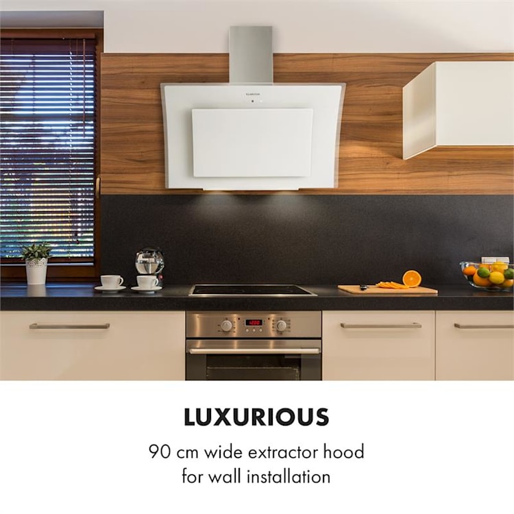 Sabia 90 Cooker Hood 90cm 600m³ / h LEDs 3 Power Levels White