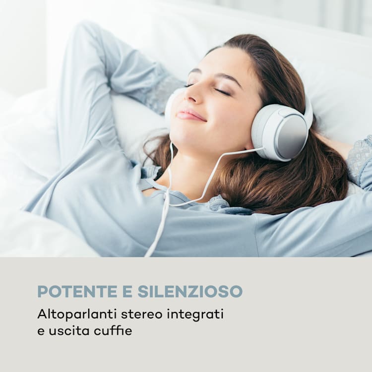 Dreamee DAB+ Radiosveglia Lettore CD DAB+/VHF CD-R/RW/MP3 AUX Retrò Bianco Bianco / Argento metallizzato