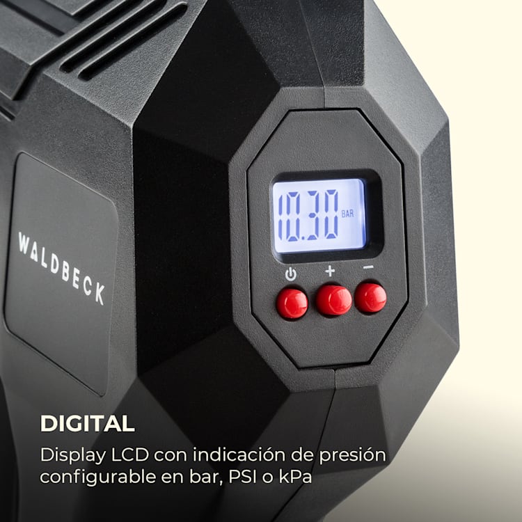 AirBuddy Bomba de aire con batería 120 W Luz LED Batería de 1500 mAh negro/rojo