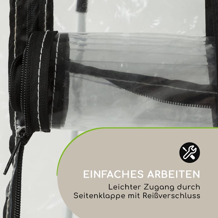 High Grow Top 160 Gewächshaus-Aufsatz 160x115x80cm Stahlrohr PVC 160 cm