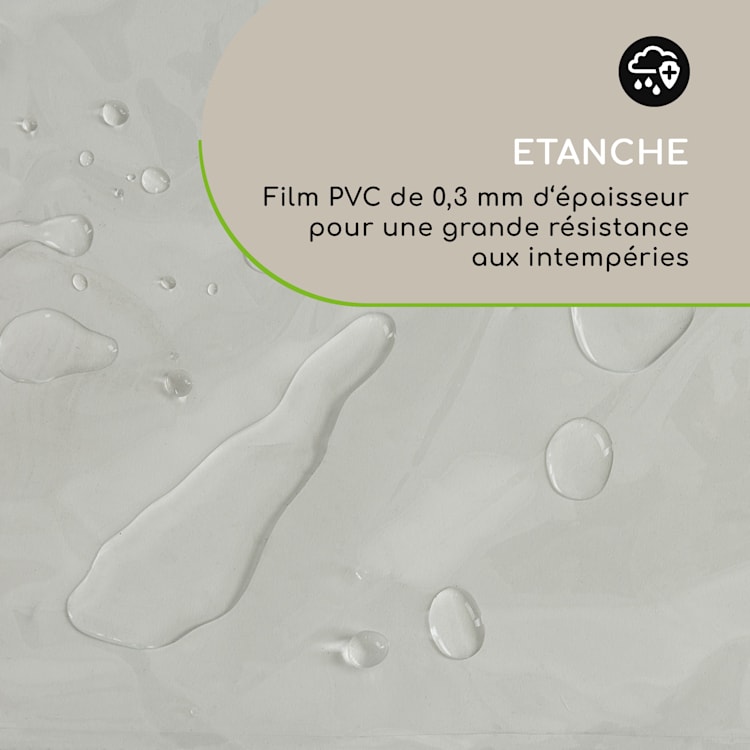 High Grow Top 160 Toit pour potager surélevé 160x115x80 Tube acier PVC 160 cm