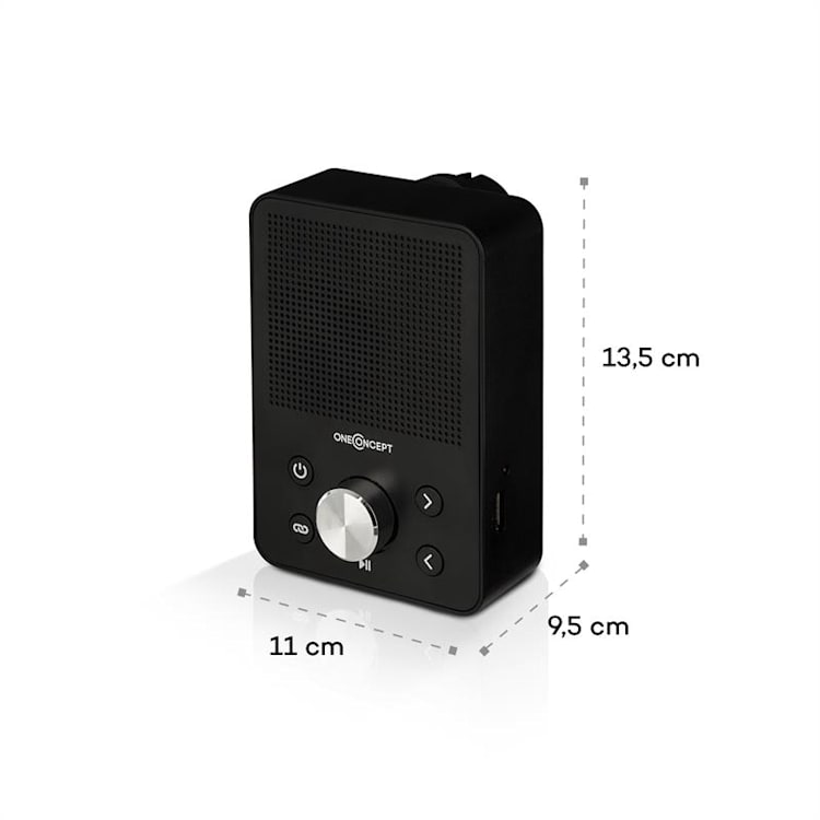 Plug+Play FM stickkontakt-radio, FM-tuner, USB, BT, svart Svart