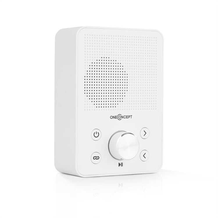 oneConcept Plug+Play FM Radio de enchufe Sintonizador FM USB Bluetooth Blanco Blanco
