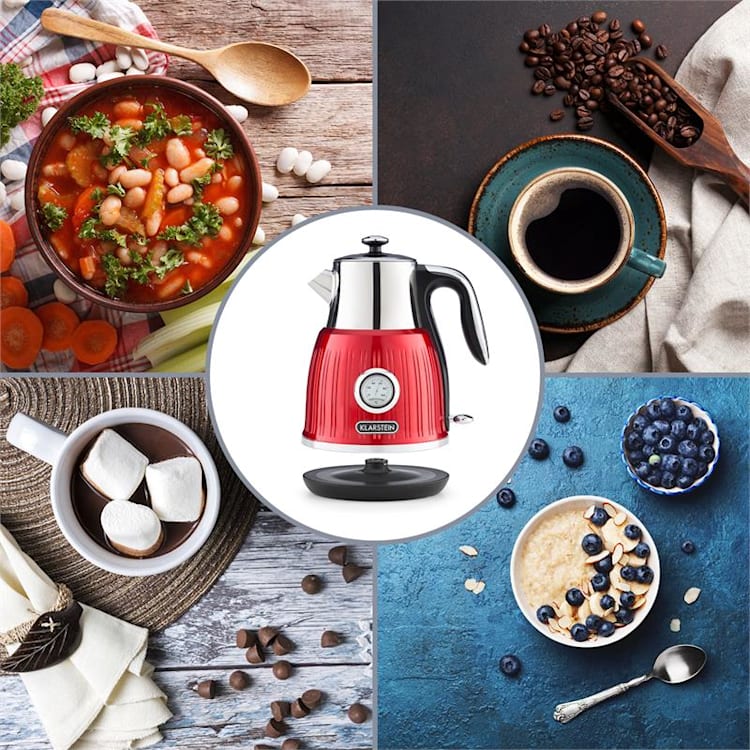 Cancan Kettle 1.6L 1800-2150W Retro Design 360° Device Base Red Red