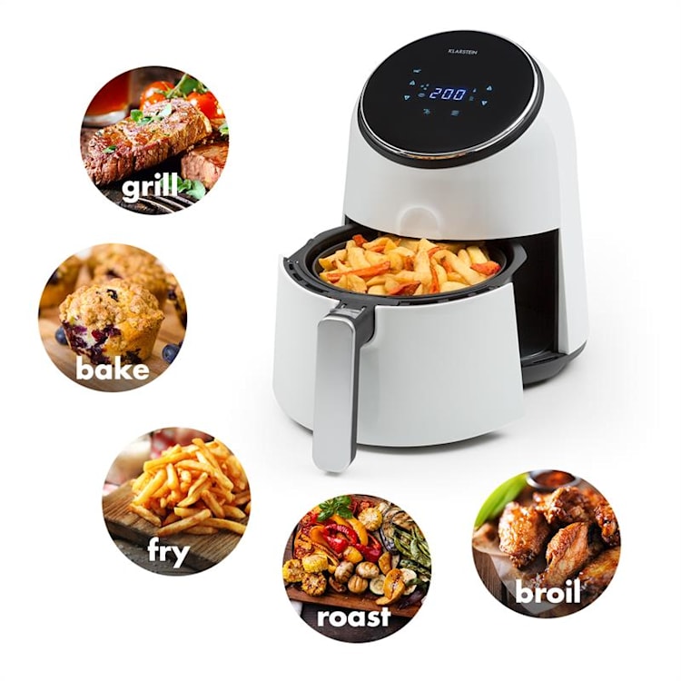 AirVital, forrólevegős fritőz, 1300 W, 2,5 l, CeraPlus tapadásmentes felület, érintésvezérlés, fehér