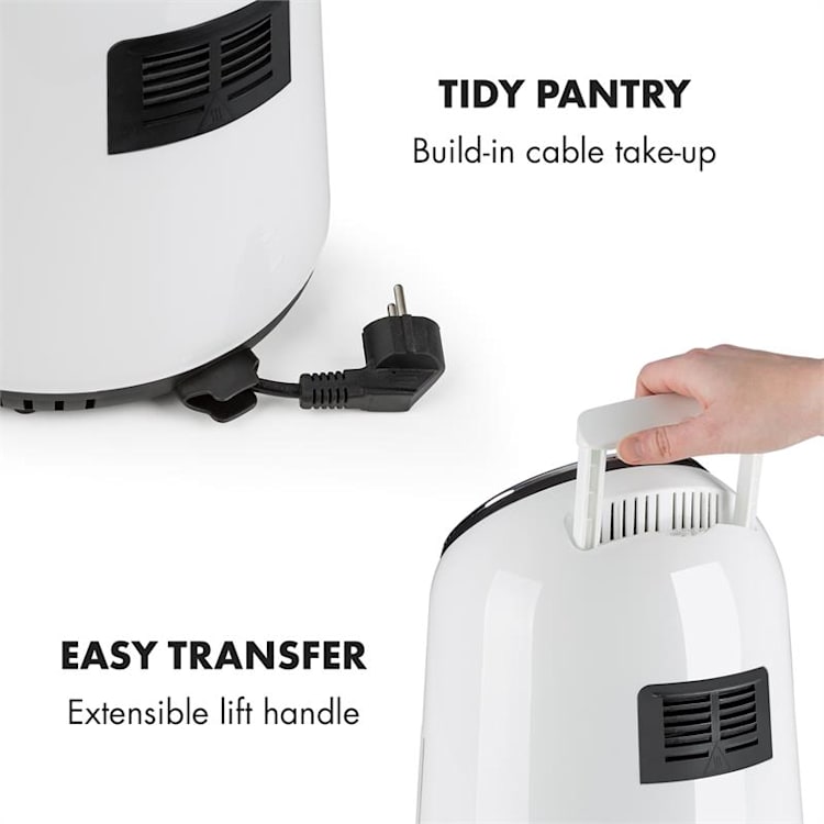 AirVital, forrólevegős fritőz, 1300 W, 2,5 l, CeraPlus tapadásmentes felület, érintésvezérlés, fehér