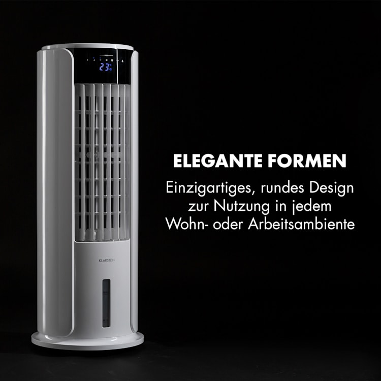 Skyscraper Horizon Luftkühler Ventilator Luftbefeuchter 60W 486m³/h 3,5L Tank Weiß