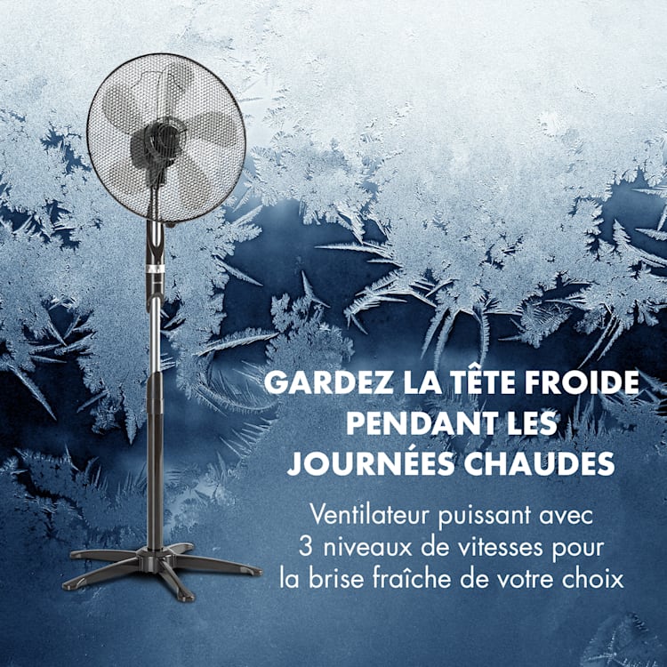 Summer Vibe staande ventilator 16" 55W 2040m³/h oscillatie 65° zwart