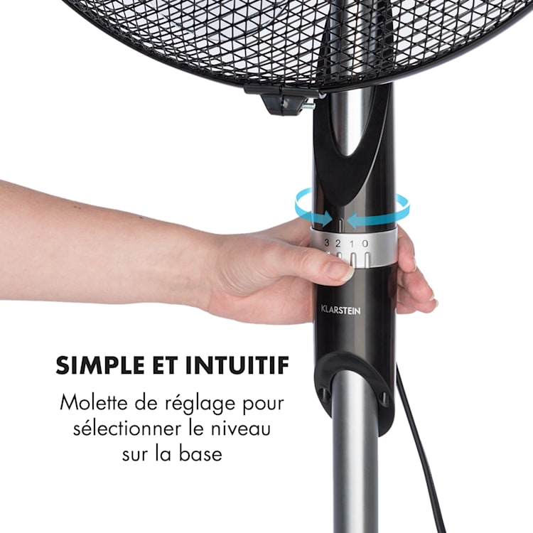 Summer Vibe staande ventilator 16" 55W 2040m³/h oscillatie 65° zwart