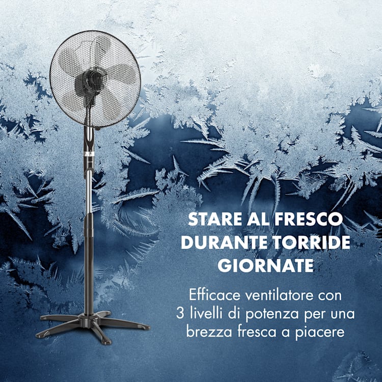 Summer Vibe ventilatore a piantana 16" 55W 2040m³/h oscillazione 65° nero