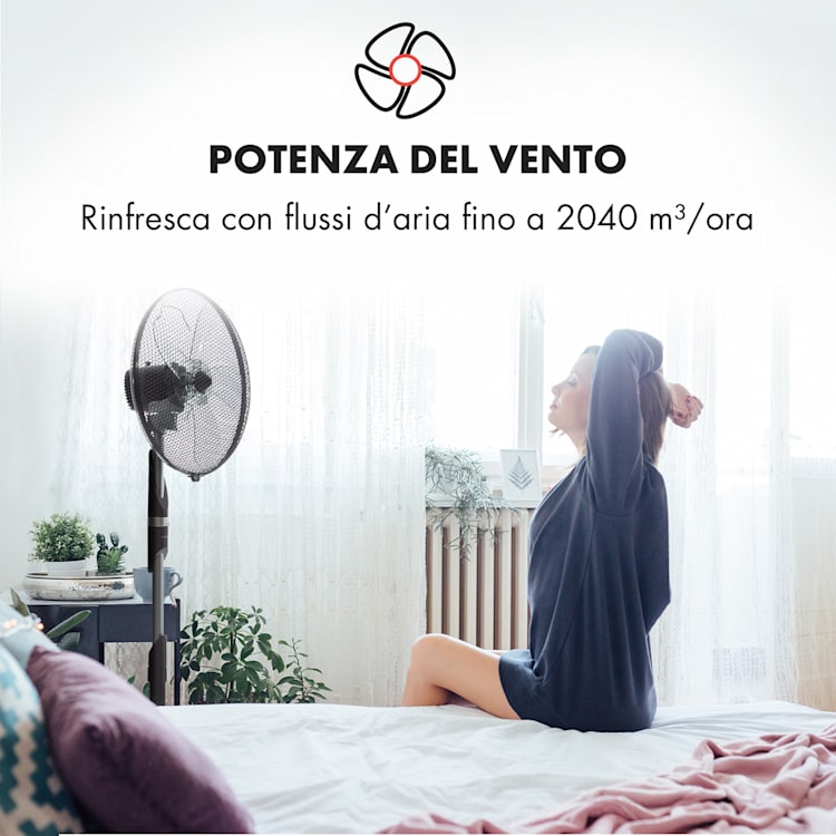 Summer Vibe ventilatore a piantana 16" 55W 2040m³/h oscillazione 65° nero