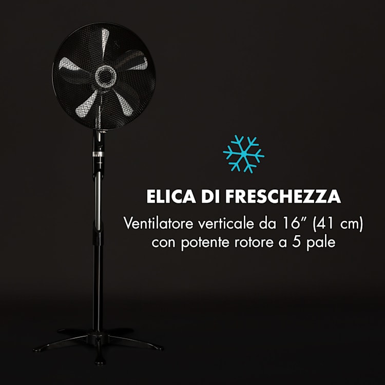 Summer Vibe ventilatore a piantana 16" 55W 2040m³/h oscillazione 65° nero