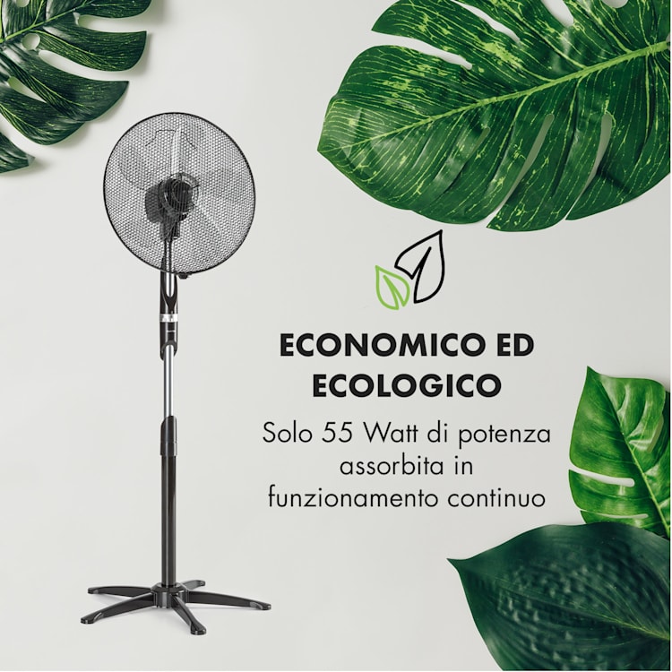 Summer Vibe ventilatore a piantana 16" 55W 2040m³/h oscillazione 65° nero