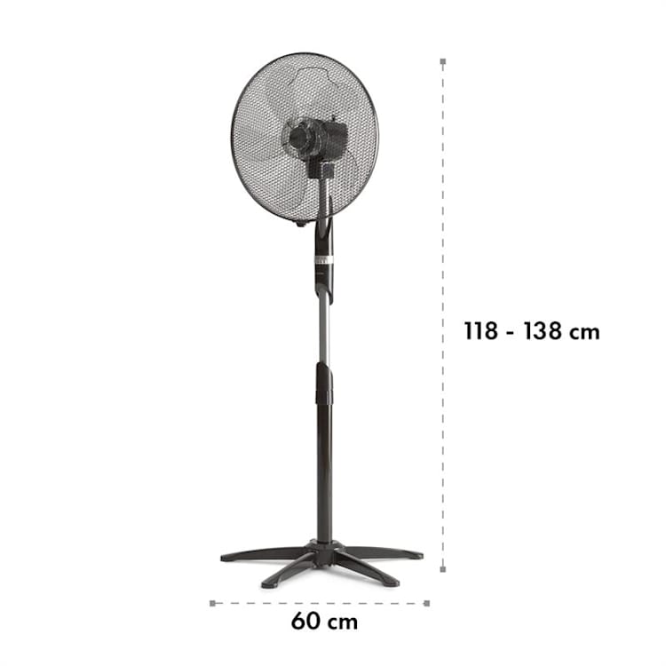Summer Vibe staande ventilator 16" 55W 2040m³/h oscillatie 65° zwart