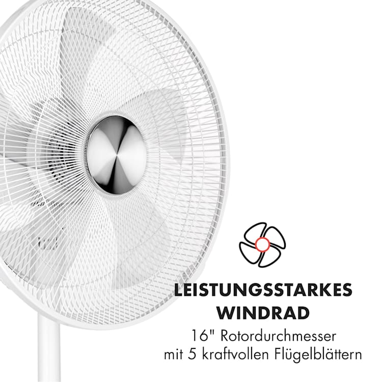 Clear Stream Standventilator 16" 28W | 3120m³/h Oszillation 90° WhisperFlow