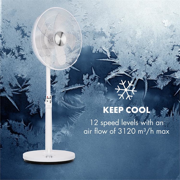 Clear Stream staande ventilator 16" 28W 3120m³/h oscillatie 90° wit