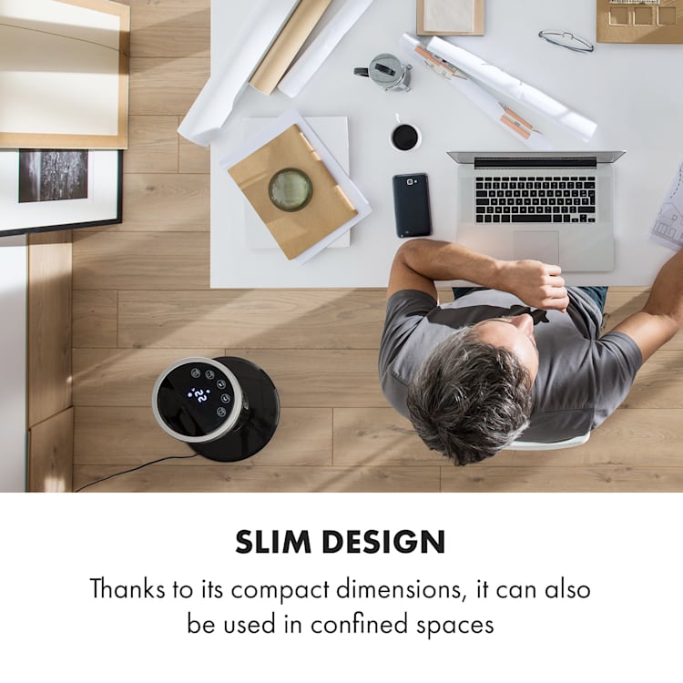 Sky High, ventilator tip stâlp, 40 W, 276 m³ / h, oscilație 75 °, 3 moduri, negru