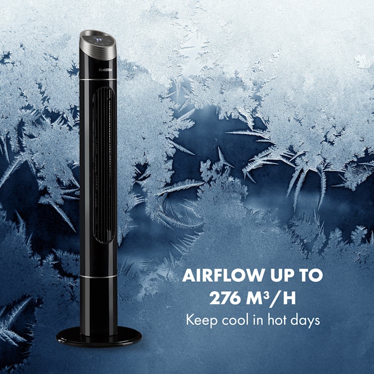 Sky High, ventilator tip stâlp, 40 W, 276 m³ / h, oscilație 75 °, 3 moduri, negru