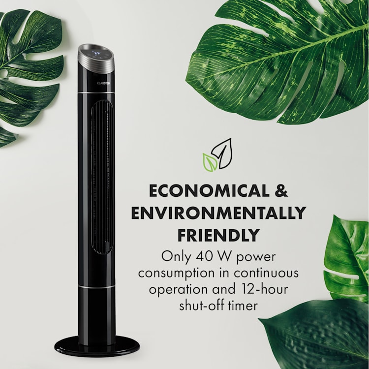 Sky High, ventilator tip stâlp, 40 W, 276 m³ / h, oscilație 75 °, 3 moduri, negru