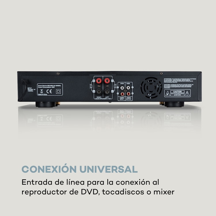 Karaoke Star 4 Set de karaoke 2 x 80 W máx. BT Puerto USB 2 micros inalámbricos Karaoke Star 4: 2 x 80 W/2 micrófonos inalámbricos | Negro