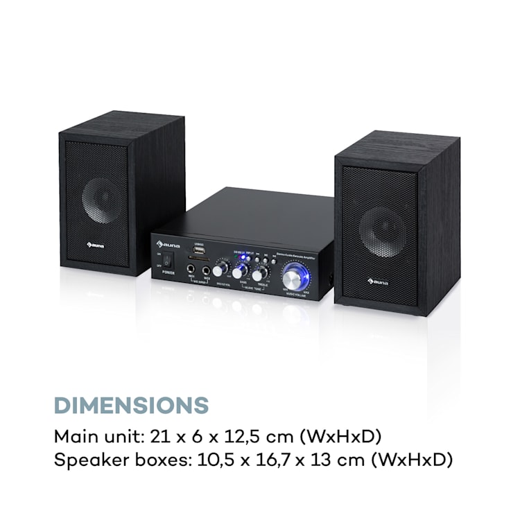 Karaoke Star 2, караоке комплект, 2 x 50 W max.,USB/SD, Line-In, 2 x безжични микрофон Karaoke Star 2: 2 x 50 W / 2 Microphone | Черно